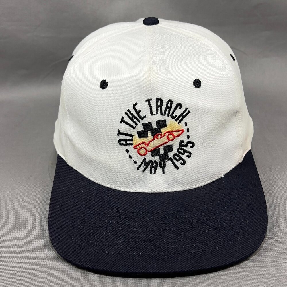 Vtg At The Track IBM Strapback Hat KC IndyCar Indianapolis Speedway Racing Mens